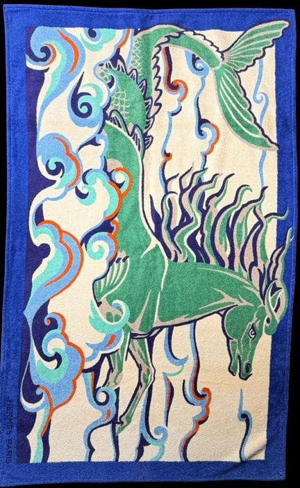 HERMÈS BAIN PARIS
"Cheval marin" design
Cotton bea