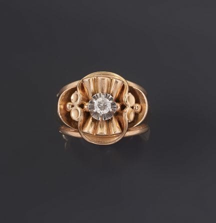 Tank-Ring aus 18 Karat Gelbgold (750 Tausendstel) 