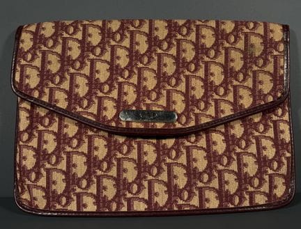 CHRISTIAN DIOR
Pochette in tela Oblique e pelle ro