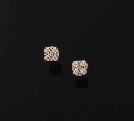 Ein Paar Ohrstecker aus 18 Karat Gelbgold (750) in
