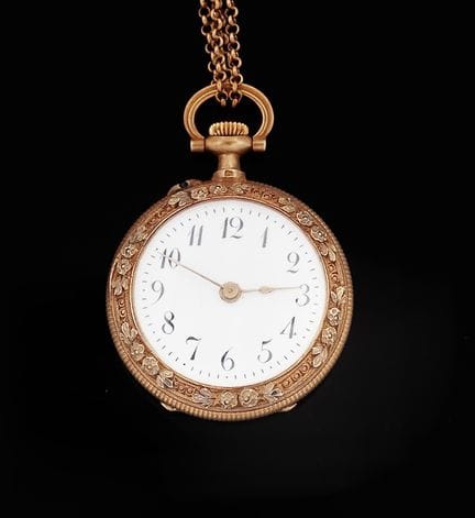 Halskette mit Uhr aus 18 Karat Gelbgold (750 Tause