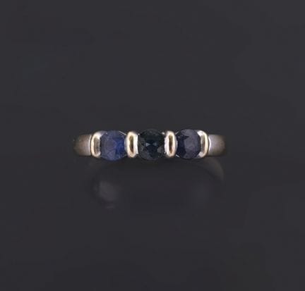 Trilogie-Ring aus rhodiniertem 18-karätigem Weißgo