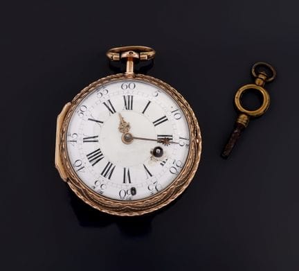 TASCHENUHR MIT GOLDENEM HAHN
Epoche: 18. Jahrhunde