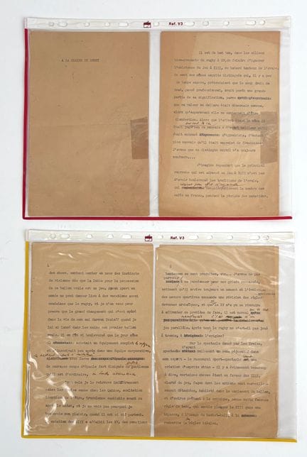 Rugby / Racing / Lane
Documento manuscrito de 4 pá