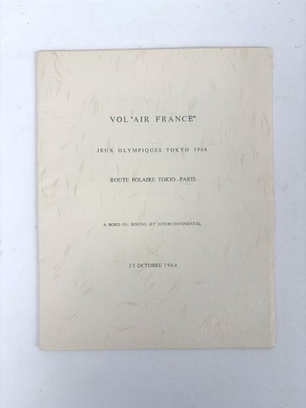 Jeux Olympiques / Tokyo 1964
Menu du vol « Route p