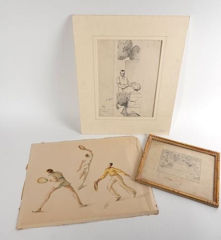 Tennis / Dessin / Aquarelle
Lot de 3 œuvres origin