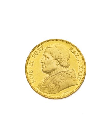 ITALY VATICAN
PIUS IX
100 lire
Obverse: PIVS PONT 