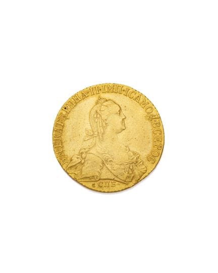 RUSSIA
CATHERINE II
10 rubles
A/ Б М EKATERINA II 