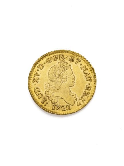 FRANCE
LOUIS XV
Louis d’or with two Ls
Obverse: LU
