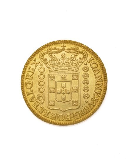 BRAZIL
JOHN V
20,000 reis
Obverse: IOANNES V DG PO
