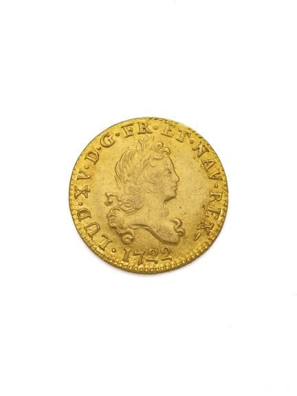 FRANCE
LOUIS XV
Louis d’or with two Ls
Obverse: LU
