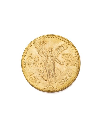 MEXICO
REPUBLIC
50 pesos
Obverse: 37.5 GR ORO PURO