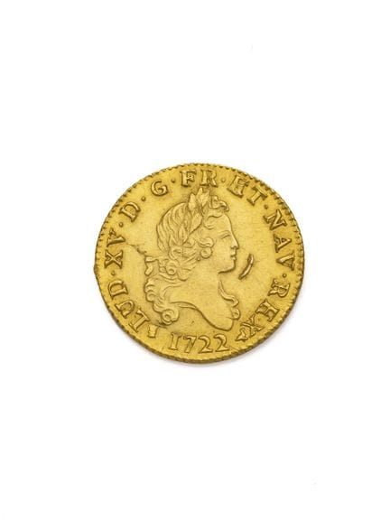 FRANCE
LOUIS XV
Louis d’or with two Ls
Obverse: LU