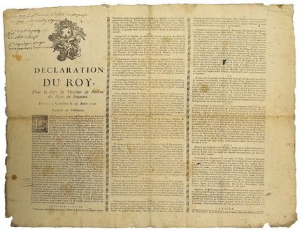 LEVÉE DU DIXIÈME. LILLE. 1741. “Déclaration du Roy