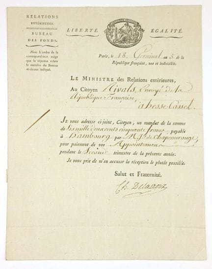 Charles DELACROIX DE CONSTANT (Givry 1741-1805) Co