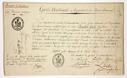 GARDE NATIONALE Du Département du MONT-TONNERRE (E