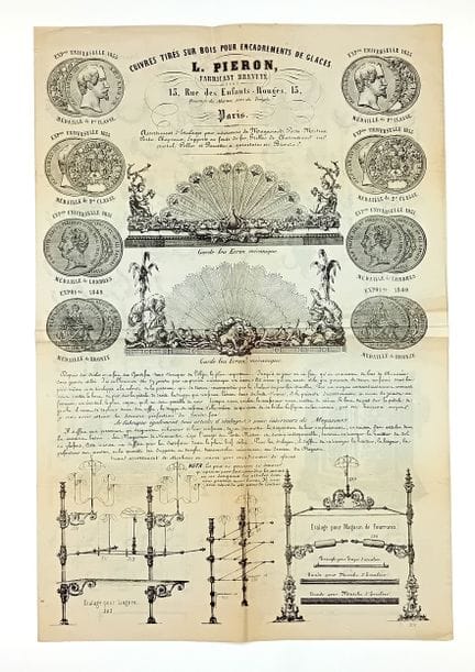PARIS. COMMERCE. 20 Pièces XIXe (5 Prix-Courants +