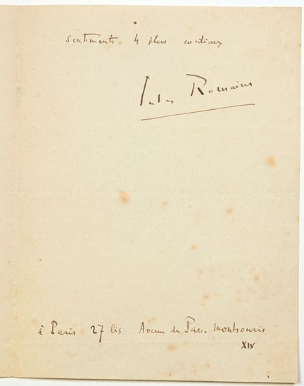 Jules ROMAINS, pseudonyme littéraire de Lois FARIG
