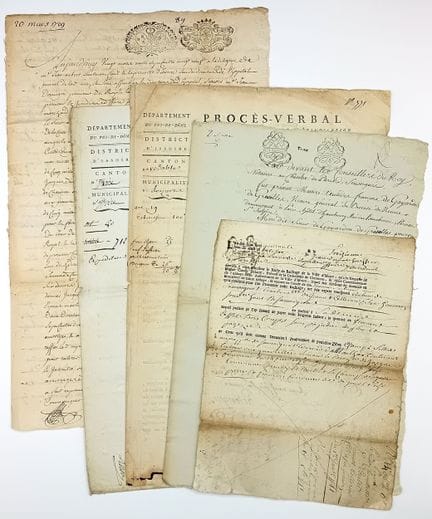 PUY-DE-DÔME. ISSOIRE. 5 Pièces (1788-1795) : Requê