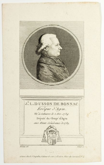 Jean Louis D’USSON DE BONNAC, Bishop of Agen, Depu