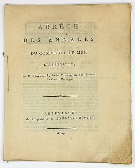 SOMME.海上贸易。"Abrégé des Annales du Commerce de mer 