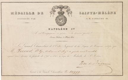 « MÉDAILLE DE SAINT HÉLÈNE, instituée par S.M. NAP