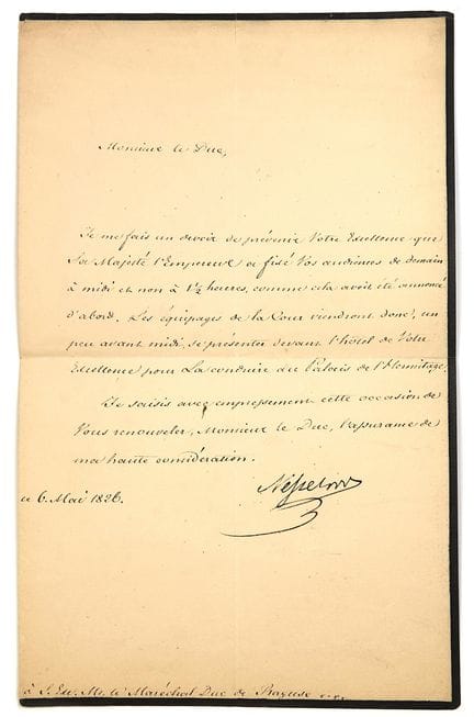 俄国。Charles-Robert, Count of NESSELRODE，俄国大使；他于 181