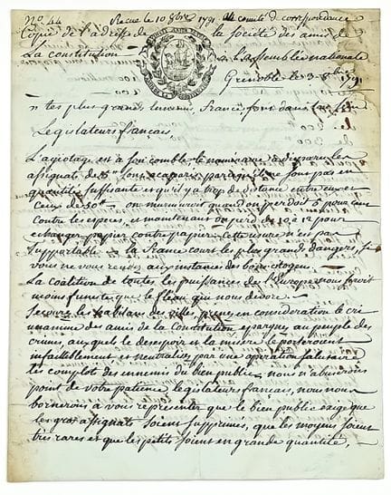 ISÈRE. « SOCIÉTÉ DES AMIS DE LA CONSTITUTION DE GR