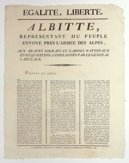 DRÔME. 1793. « Antoine Louis ALBITTE, Représentant