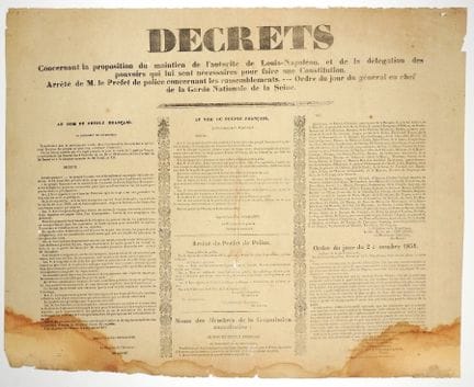 DÉPARTEMENT DE LA SEINE. COUP D'ÉTAT du 2 DÉCEMBRE