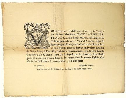 SOMME. 1735. AMIENS. 2 Mémoras, savoir : Placard m