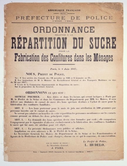 CONFITURE. « Ordonnance relative à la répartition 