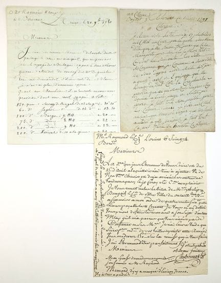 MORBIHAN. LORIENT. 3 LETTERS: 2 business letters, 
