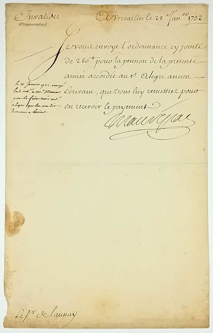 MAUREPAS (Jean-Frédéric PHÉLYPEAUX Comte de) Minis