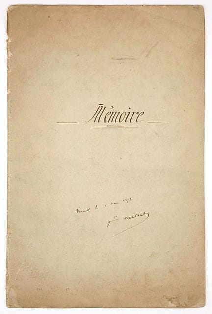 Léopold DAVOUT, 3ème Duc d’Auerstaedt. « PROJET DE