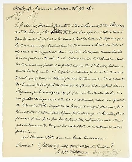 Guillaume Louis, Baron d’ARTHENAY (Tribehou/ Manch