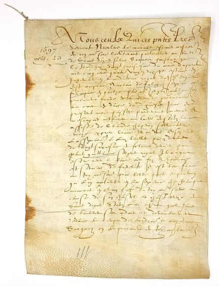 HAUTE-MARNE. SAINT-DIZIER 1597. Seigneurie de FRAM