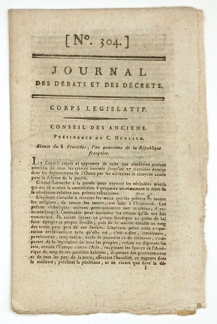 ARMÉE D’ITALIE. JOURNAL DES DÉBATS ET DÉCRETS] – p