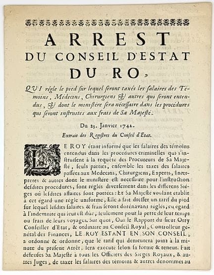 TARIF DES SALAIRES DES MÉDECINS ET CHIRURGIENS... 