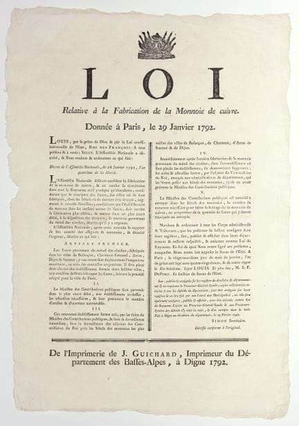 MONNAIE. MÉTAL DES CLOCHES. « Loi relative à la fa