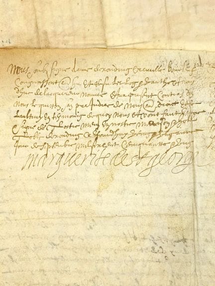 DEUX-SÈVRES. EXOUDUN. 2 Parchemins 1648 et 1651. D