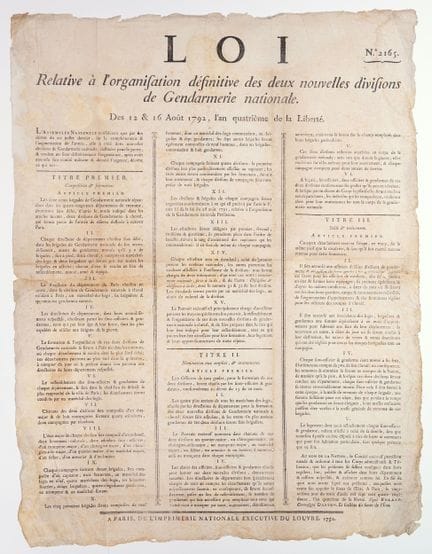 GENDARMERIE. LOI relative à l’Organisation définit