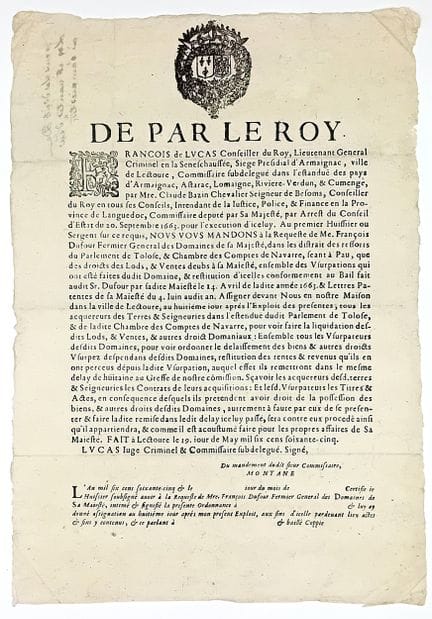 ARMAGNAC. GERS. Placard fait à Lectoure (Gers) le 