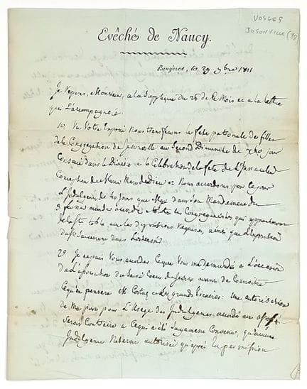 VOSGES. « ÉVÊCHÉ DE NANCY. (54) » BRUYÈRES (88) le