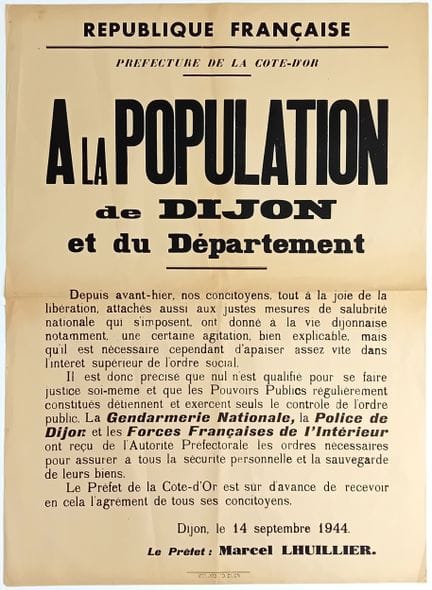 LIBÉRATION DE LA CÔTE D'OR 1944. Marcel LHUILLIER 