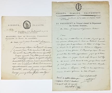 PYRÉNÉES ORIENTALES. 2 Lettres : Lettre signée LAS