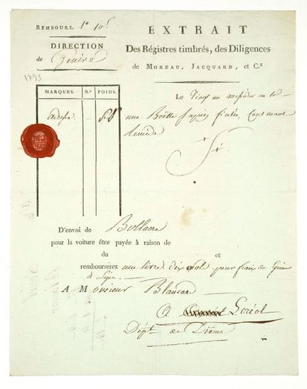 SUISSE. DILIGENCE. “Extrait des registres timbrés,