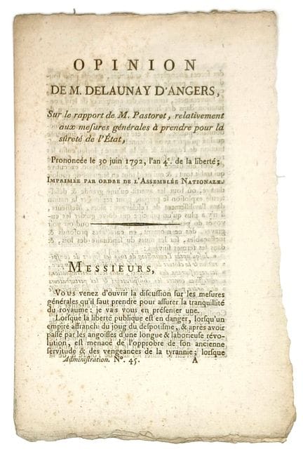 DELAUNAY D’ANGERS, Conventionnel du MAINE ET LOIRE