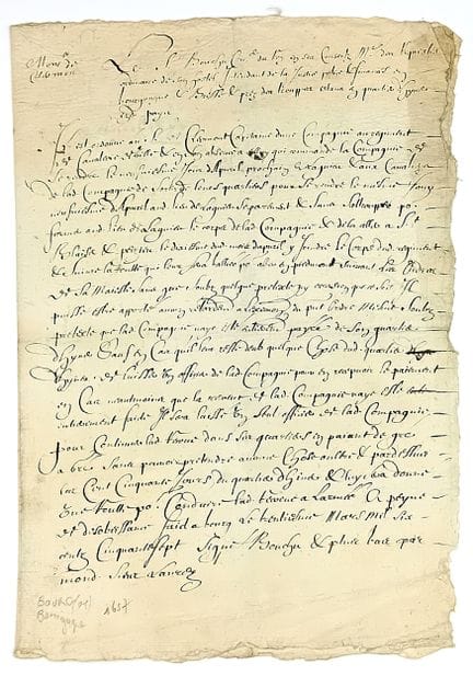 AIN. BOURG. Quittance de Monseigneur de CLERMONT d