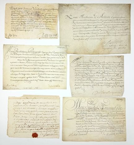 RÉGIMENTS DE LOUIS XIV. 7 Certificat et quittances